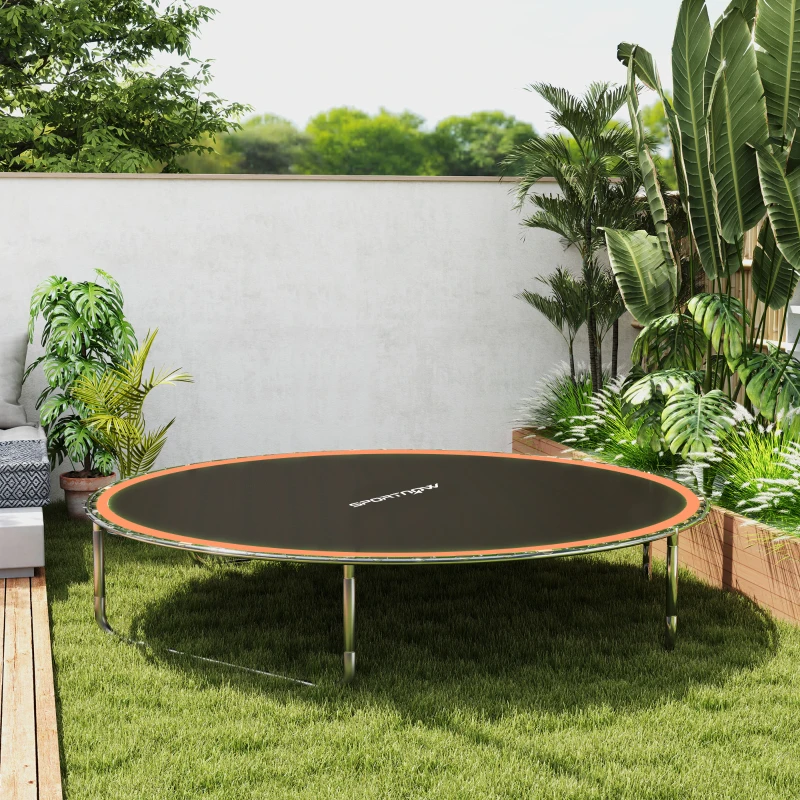 SPORTNOW Trampoline Replacement Mat with Spring Pull Tool, 42 V-Hooks, for 8ft Trampoline using 14cm Springs, Orange