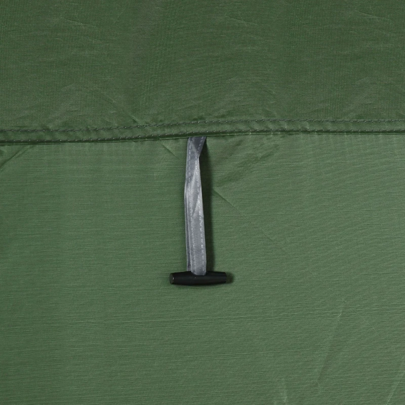 Outsunny Tenda Doccia da Campeggio e Spiaggia con Porta a Cerniera e Borsa di Trasporto, 126x124x189 cm, Verde Scuro