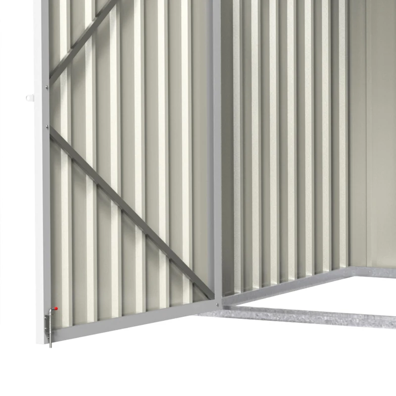 Outsunny Abri cache poubelle double avec deux portes et ouverture 178,5 x 104,5 x 128,5/113 cm vert