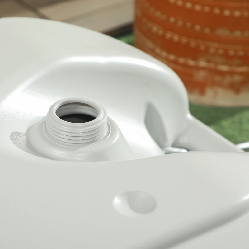 Outsunny Réservoir d'eau sur roues pour camping bidon d'eau portable 40 L avec poignées tuyau robinet 37 x 23 x 80 cm gris