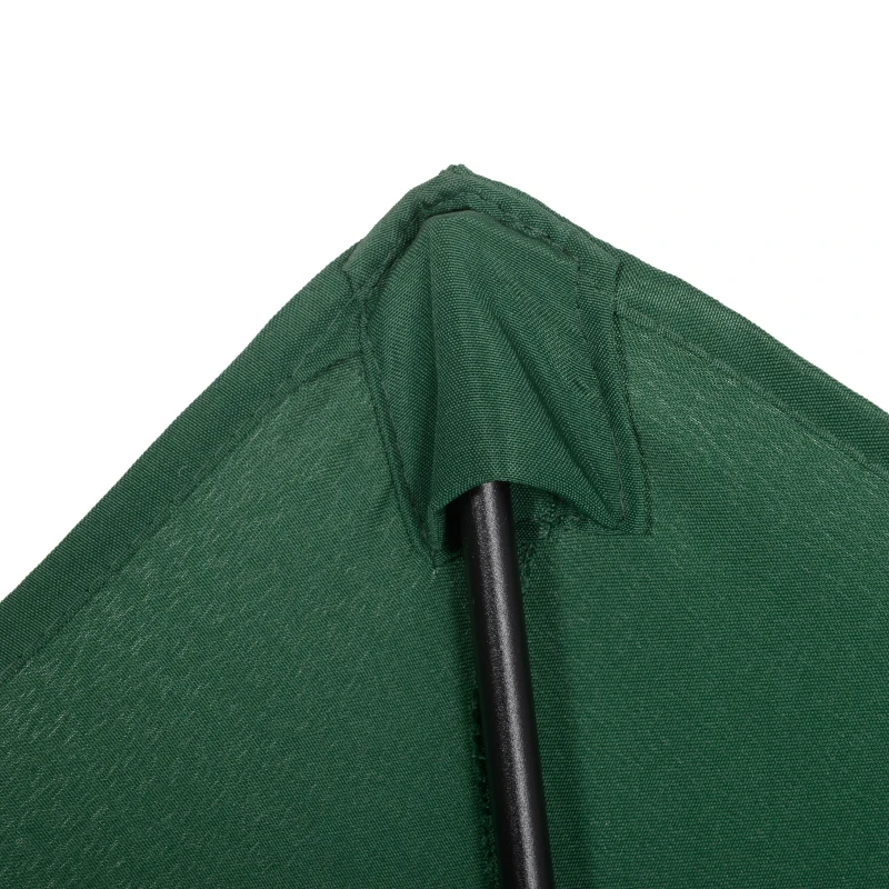 Outsunny 2m Garden Parasol Umbrella, Outdoor Sun Shade with 6 Sturdy Ribs for Balcony, Bench, Garden, Green