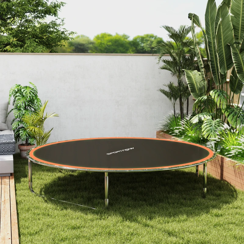 SPORTNOW Trampoline Replacement Mat with Spring Pull Tool, 54 V-Hooks, for 10ft Trampoline using 14cm Springs, Orange