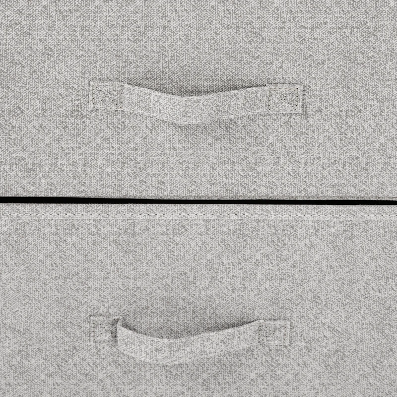 HOMCOM Commode en Tissu Meuble de Rangement 4 tiroirs chiffonnier dim. dim. 45L x 30l x 92H cm Cadre en métal