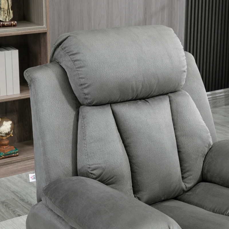 HOMCOM Fauteuil de Relaxation électrique Fauteuil releveur inclinable avec Repose-Pied Ajustable gris