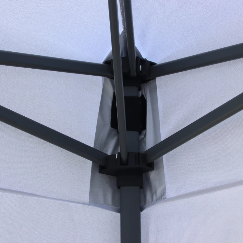 Outsunny 3 x 3 (M) Pop Up Gazebo - UPF 50+ Foldable Canopy Tent, Includes Carry Bag with Wheels and 4 Leg Weight Bags, Height Adjustable, for Outdoor Garden Patio Party, White