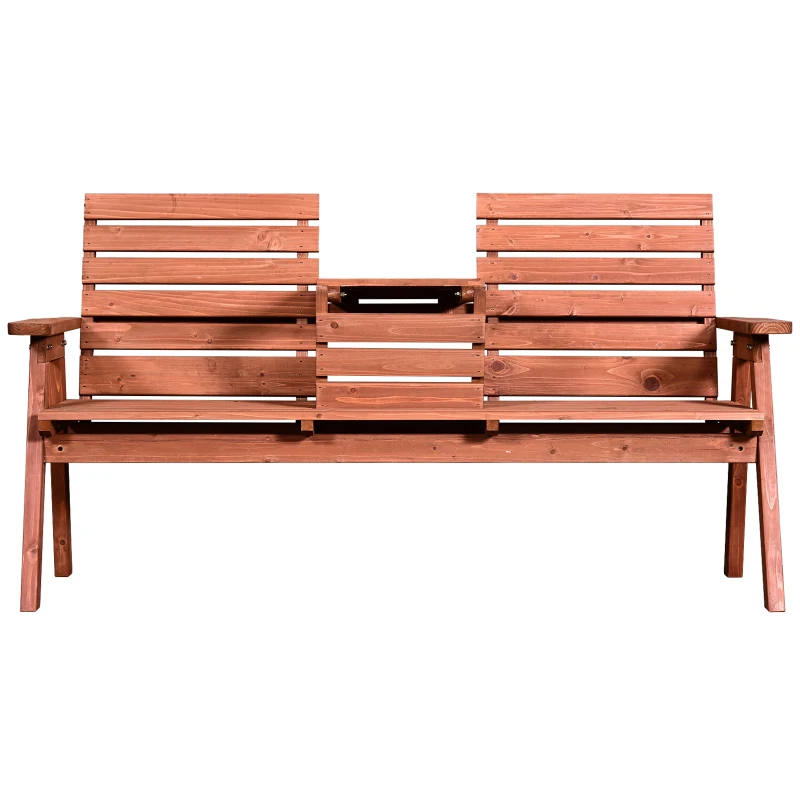 Outsunny Panchina Esterni Legno Abete 2/3 Posti, Convertibile 160x68x92cm
