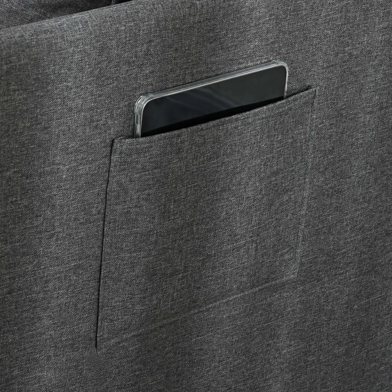 HOMCOM Sofá Cama de 1 Plaza con Respaldo Ajustable Sillón Cama Individual con Almohadas para Dormitorio Apartamento Gris