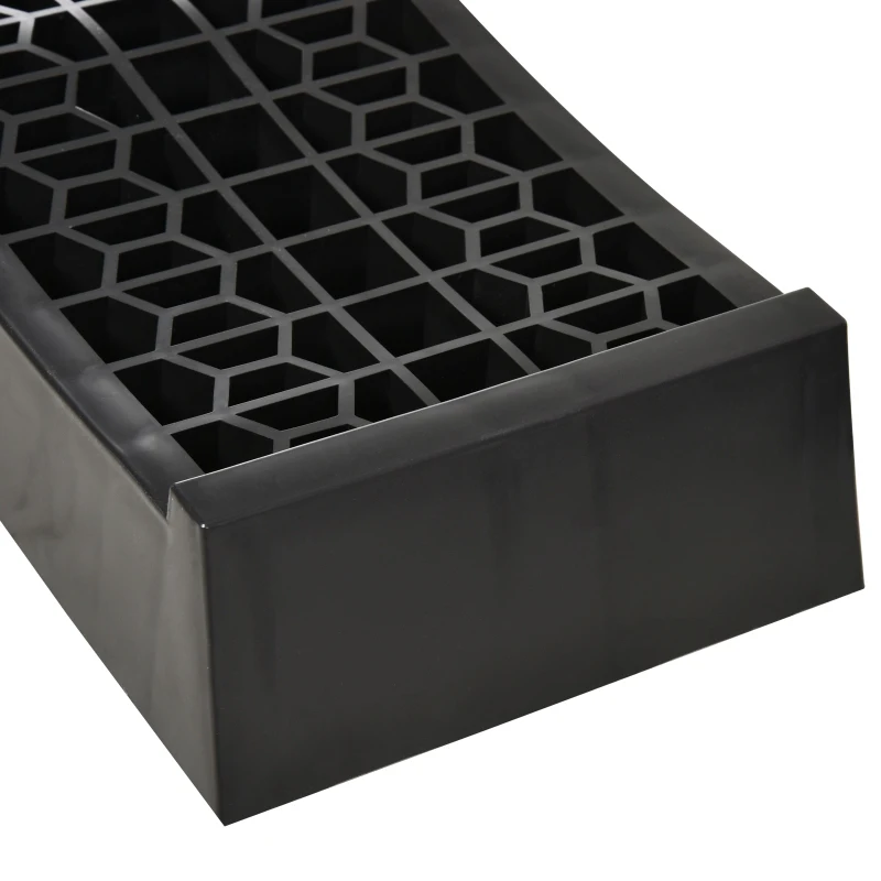 HOMCOM Conjunto de 2 Rampas para Automóvel Carga até 3000 kg Rampa para Carros SUVs e Carrinhas Pequenas 70x19,5 cm Preto