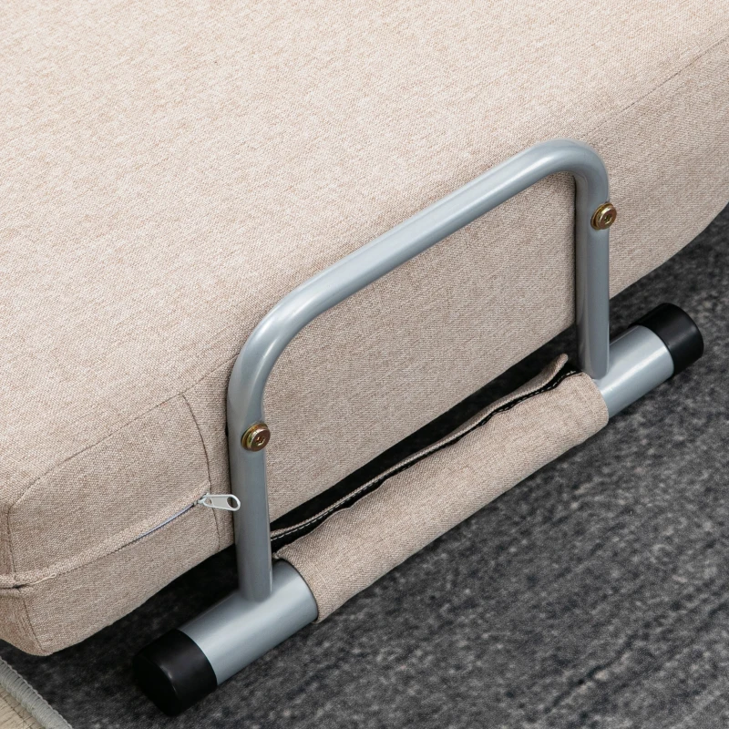 HOMCOM Canapea Extensibila 2 Locuri – Material Crem cu 4 Perne(m-9)