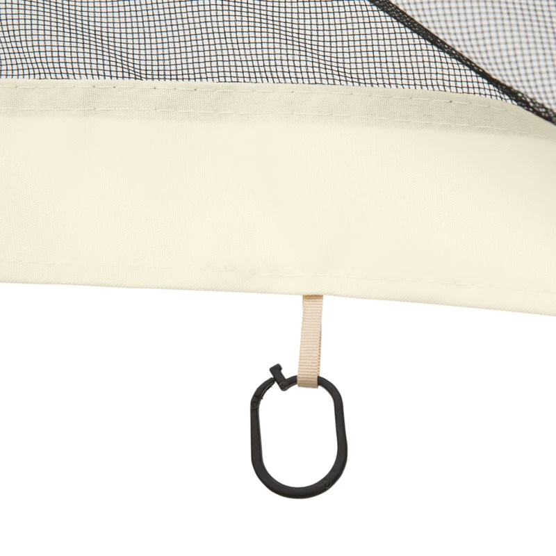 Outsunny Plasa de Tantari pentru Corturi cu Perdele de Rezerva Universale cu Balamale, 302x207cm - Negru / Bej