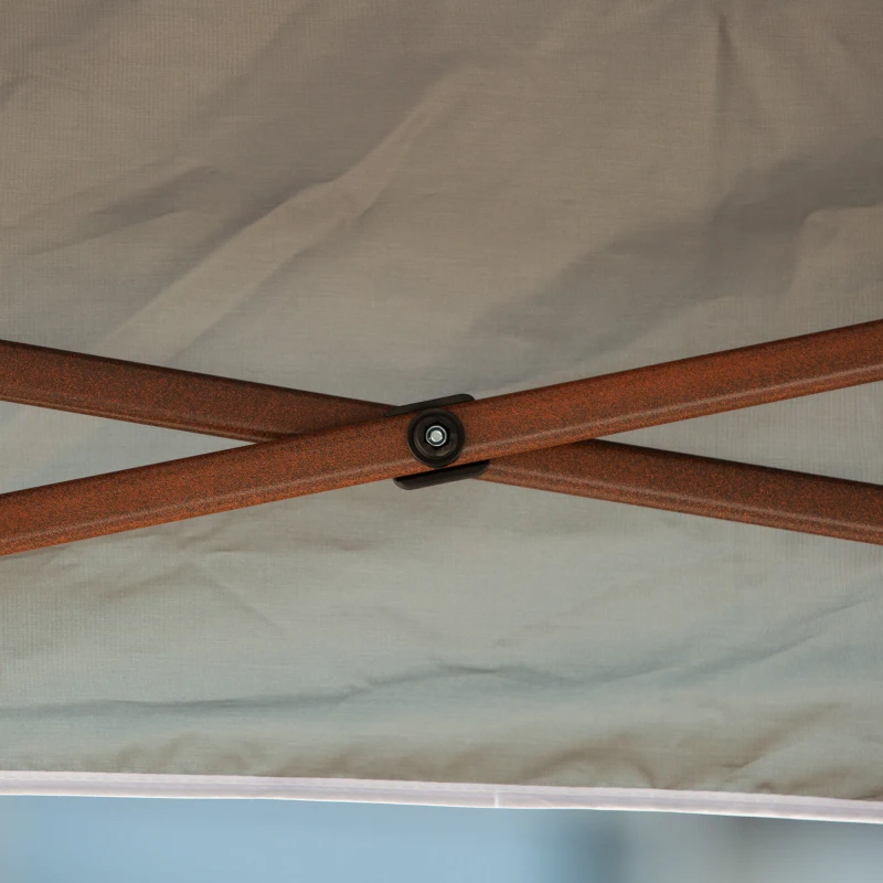 Outsunny 3 x 3(m) Pop Up Gazebo, Double-roof Garden Tent with Netting and Carry Bag, Party Event Shelter for Outdoor Patio, Dark Grey