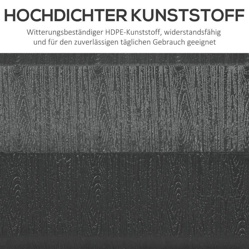 Outsunny Sonnenschirmständer bis 40 kg befüllbar Schirmständer mit Griff, Quadratisch Schirmhalter Schwarz