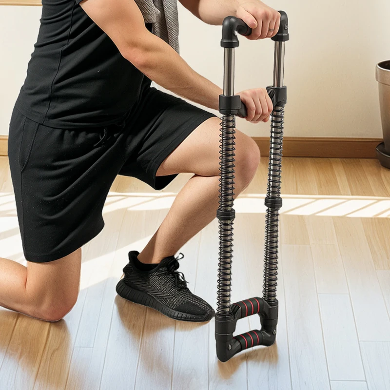 SPORTNOW Expansor de Peito Ajustável Extensor para Musculação com Resistência Ajustável 10-80 kg para Treino  Preto