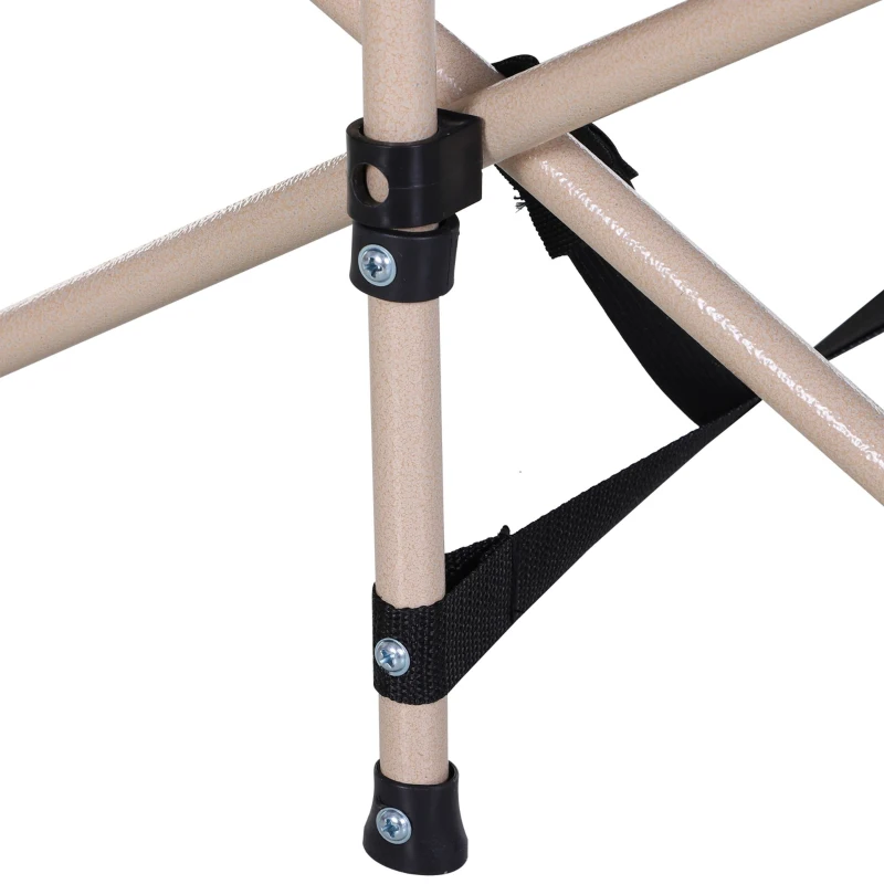 Outsunny Lit de camping pliable, lit de camp cadre en acier sac de transport charge max. 150 kg 190 x 68 x 52 cm bleu foncé