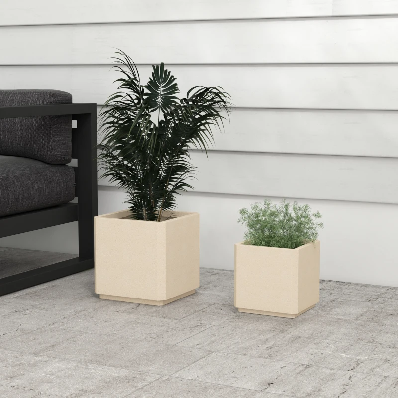 Outsunny Set de 2 Jardiniere de Exterior, Jardiniere Inalta