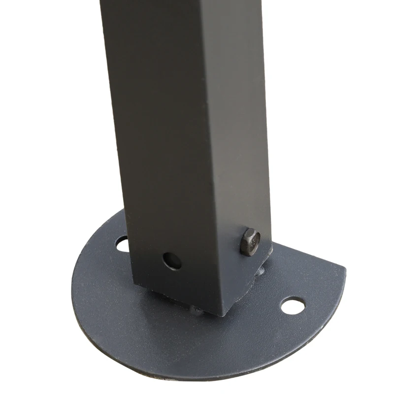 Outsunny 3 x 2.5m Patio Metal Gazebo Door Window Awning Wall Mount Canopy Outdoor Sunshade with Extended Shelter Cream White