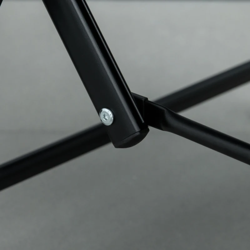 Outsunny Sonnenliege klappbar Gartenliege mit Kissen Schwerelosigkeit Liegestuhl mit 9-Fach verstellbare Rückenlehne Gartenstuhl bis 150 kg belastbar, für Garten Urlaub Outdoor Strand Pool, Schwarz