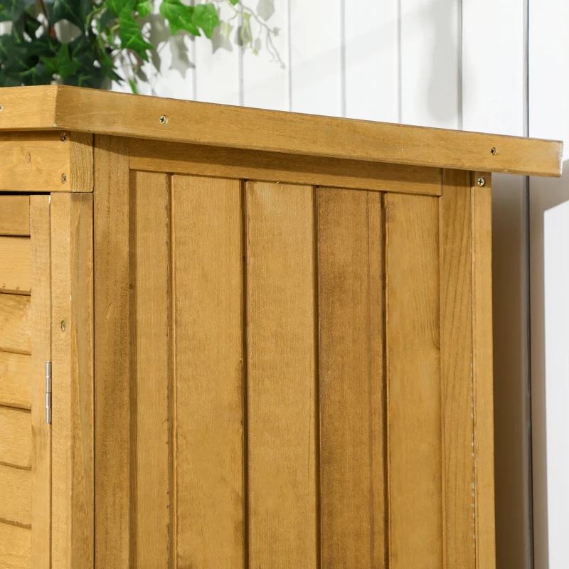 Outsunny Houten tuinkast lessenaarsdak tuinhuisje gereedschapshuisje gereedschapsschuur gereedschapskast(m-8)