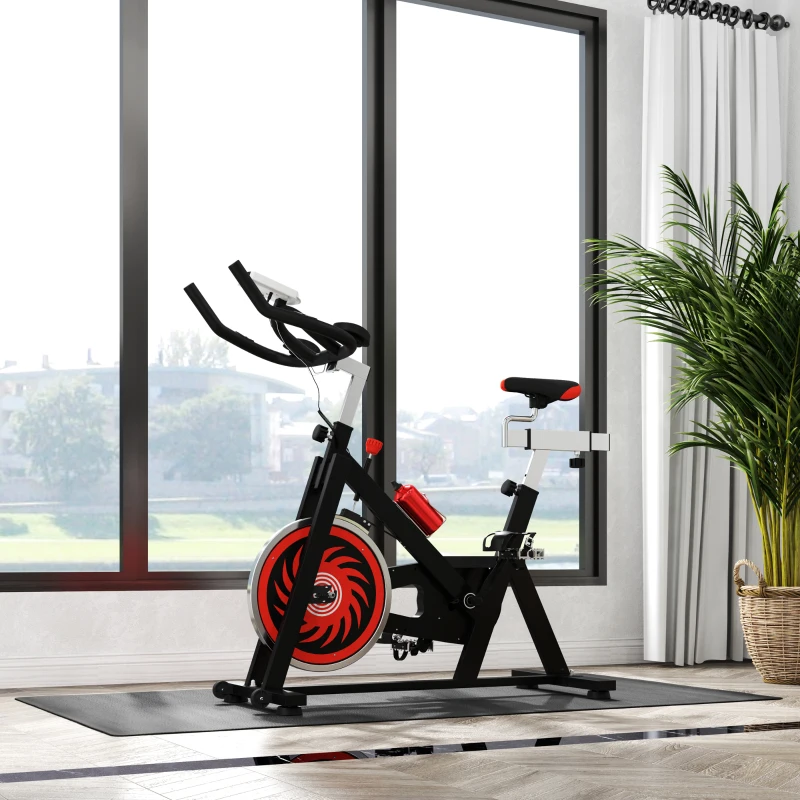 HOMCOM Mata ochronna antypoślizgowa pod sprzęt fitness 4 mm grubości 200x100 cm Czarna