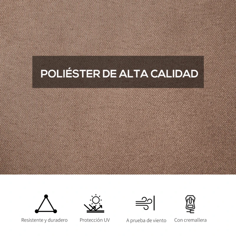 Outsunny 4 Paredes Laterales para Cenador 3x2 m con Ganchos Cortinas sin Ventanas para Carpa de Jardín Exterior Fiesta Marrón