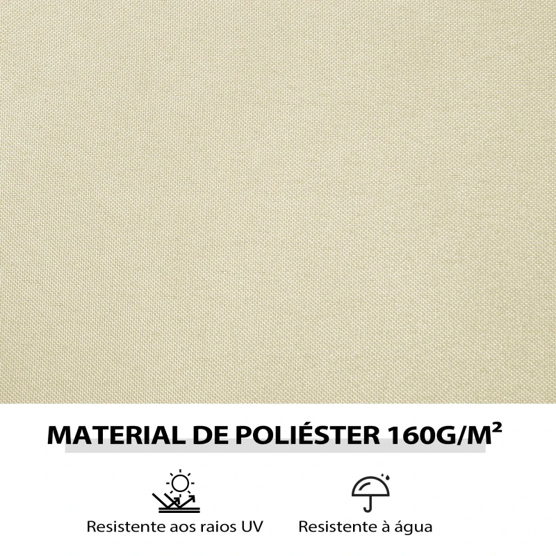 Outsunny 4 Paredes Laterais para Tenda 3x3 m Laterais de Tenda com Ganchos 8 Janelas e Proteção UV  Creme