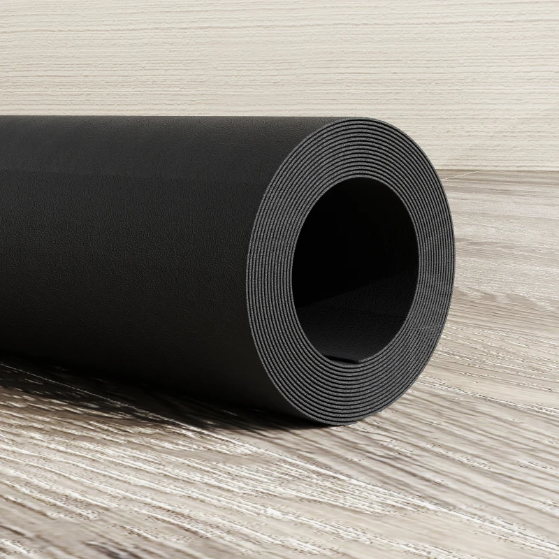 HOMCOM Mata ochronna antypoślizgowa pod sprzęt fitness 4 mm grubości 200x100 cm Czarna