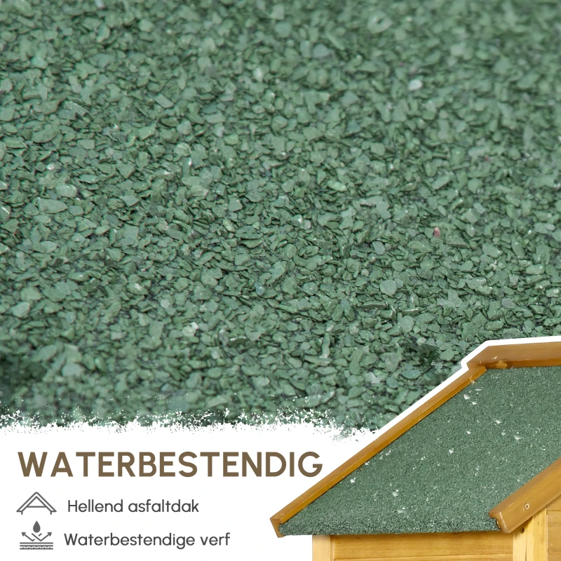 Outsunny Huisdiertrap Hondentrap, 3 treden, grenenhout, 46 cm x 54 cm x 42,5 cm, Bruin + Zwart