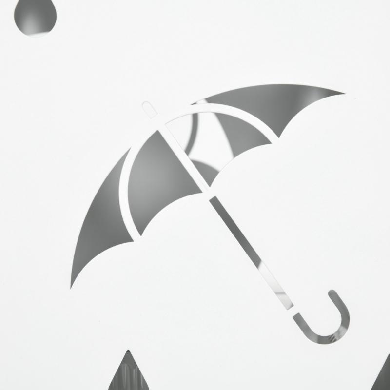 HOMCOM Six-Umbrella Steel Holder Stand - White