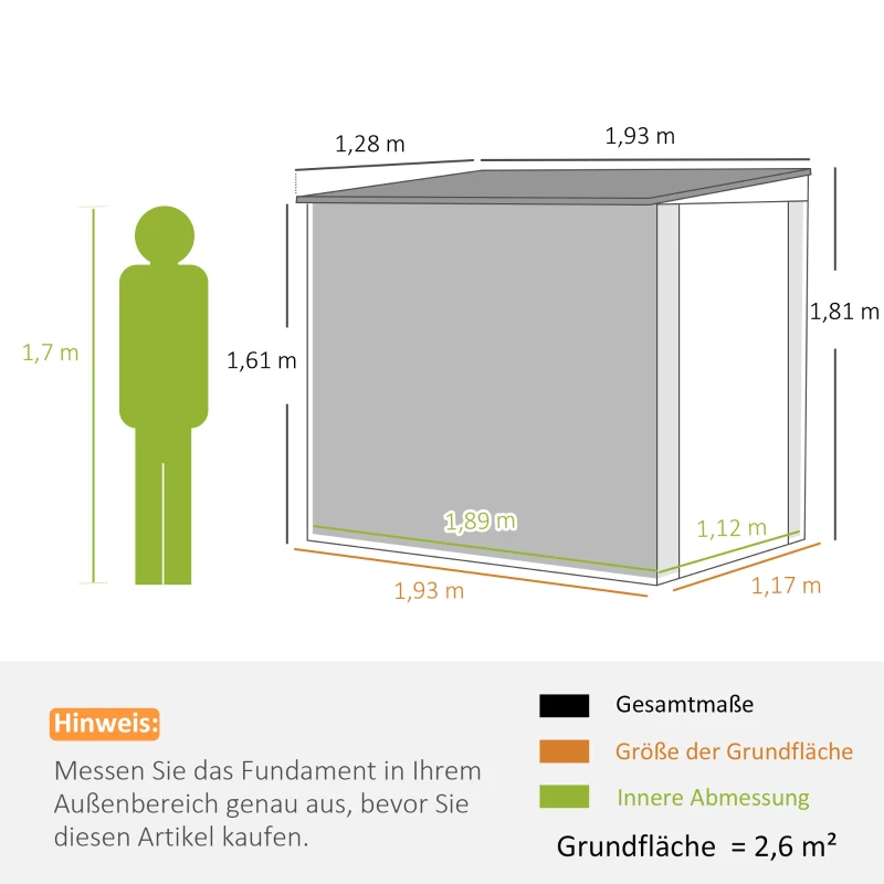 Outsunny Tuinopslagschuur, Gereedschapsschuur voor Tuingereedschap, met Venster, Ventilatieopeningen, Afsluitbaar, Staal, Donkergrijs(m-3)