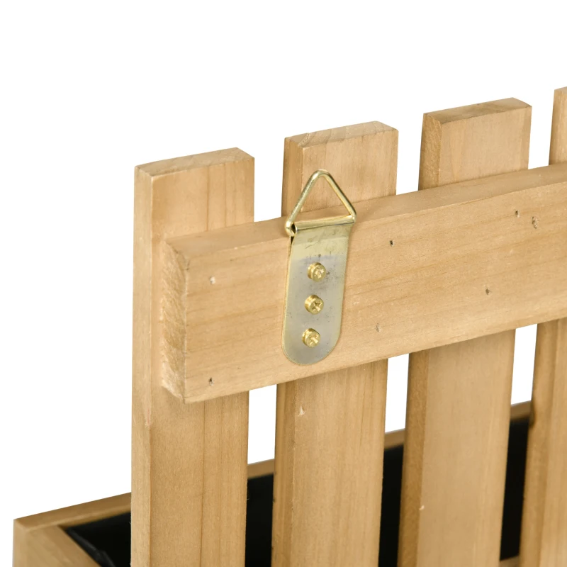 Outsunny Blumenkasten-Set, Wandmontage, frei versetzbar, Massivholz, 60 x 16 x 80 cm