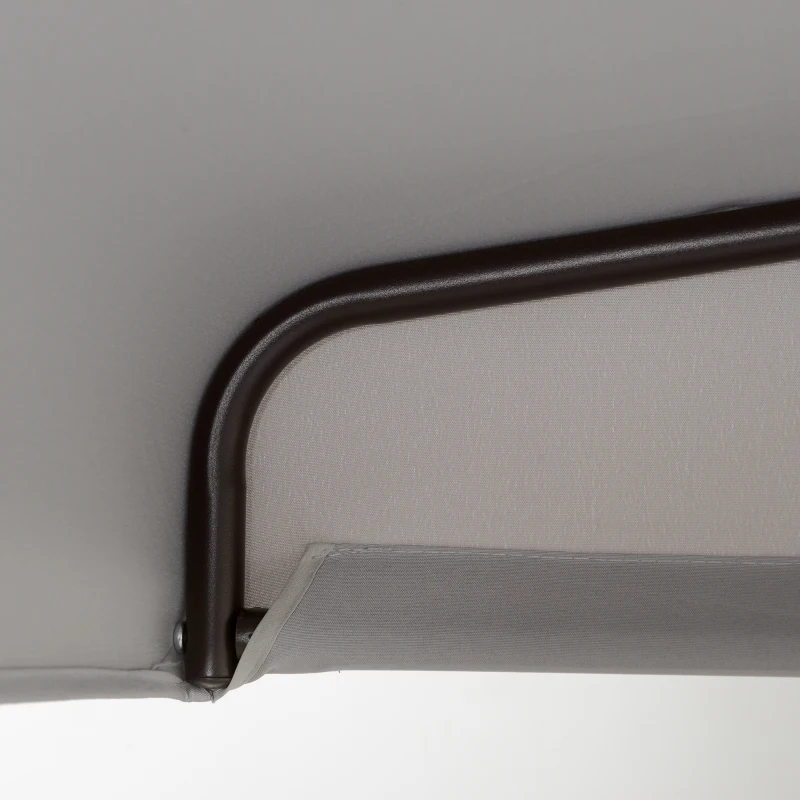 Outsunny 2-Sitzer Hollywoodschaukel Gartenschaukel mit Sonnendach Kissen Tablett Metall Polyester Grau 162 x 118 x 173 cm