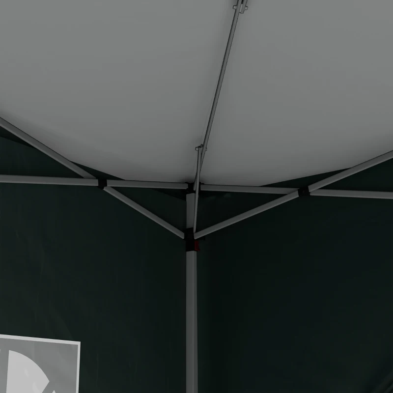 Outsunny 3 x 3m Pop Up Gazebo, Wedding Party Canopy Tent Marquee with Carry Bag and Windows, Green(m-8)