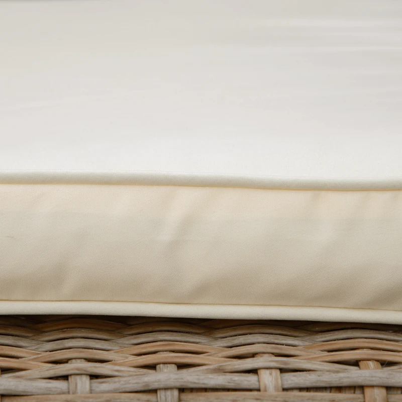 Outsunny Coussin de chaise longue matelas pour transat extérieur coussins d'extérieur pour bain de soleil 188 x 53 x 8 cm crème