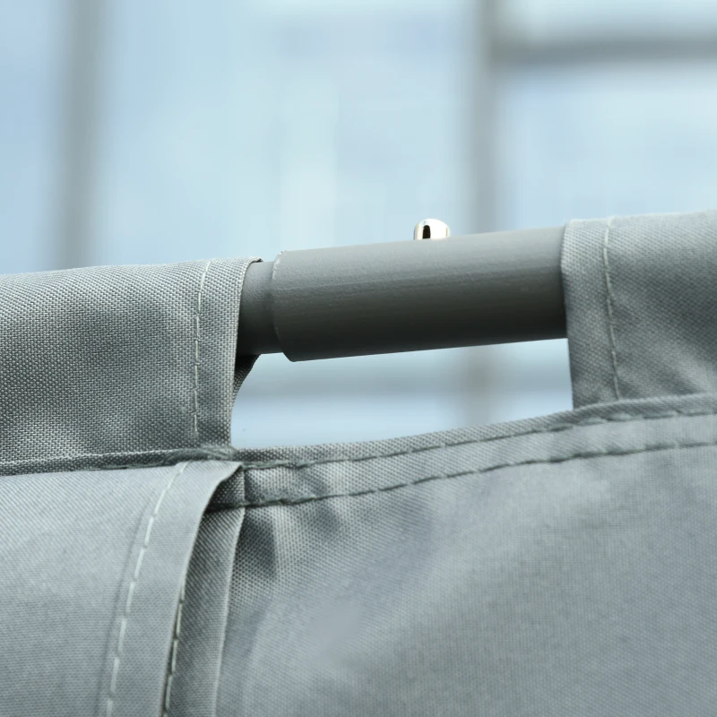 Outsunny Pergola-Pavillon mit einstellbarem Stoffdach witterungsbeständig wasserabweisend Sonnenschutz Polyester Stahl Grau 3,6 x 3 x 2,27 m