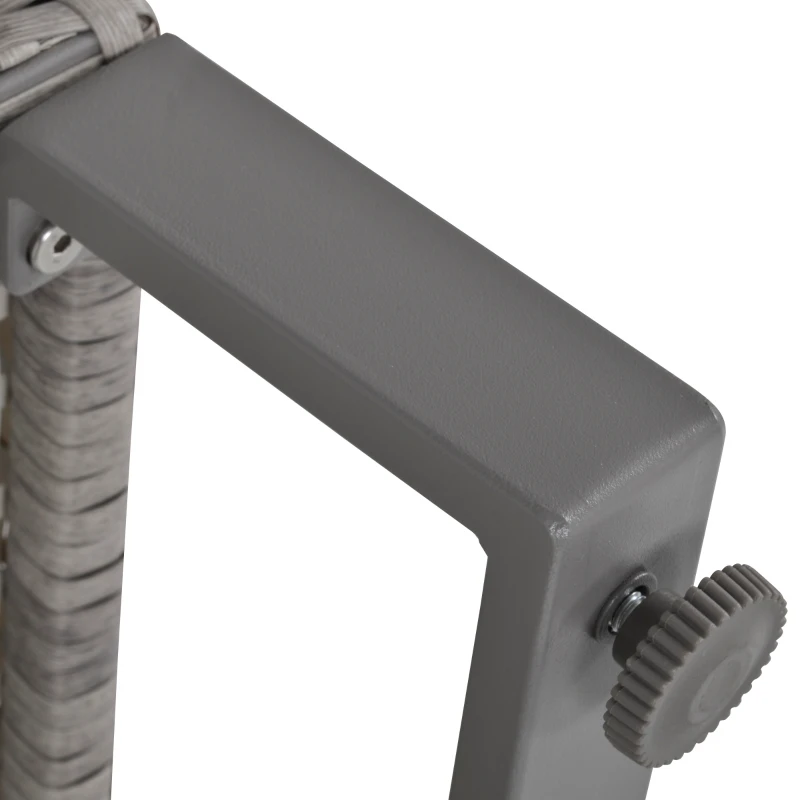 Outsunny 4 PCs Rattan Wicker Sofa Set Outdoor Conservatory Furniture w/ Side Storage Box