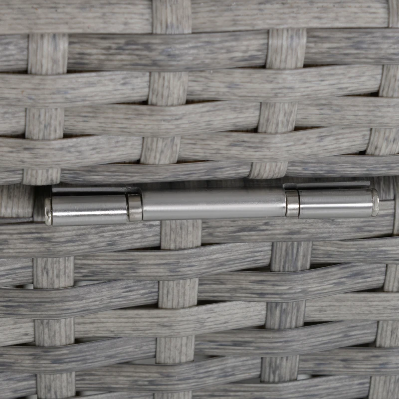 Outsunny 4 PCs Rattan Wicker Sofa Set Outdoor Conservatory Furniture w/ Side Storage Box