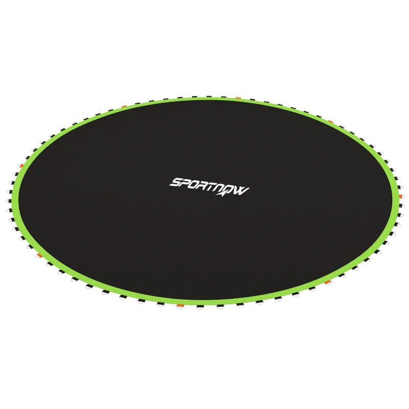 SPORTNOW Replacement Trampoline Mat with Spring Pull Tool, 72 V-Hooks, for 12ft Trampoline using 14cm Springs, Green