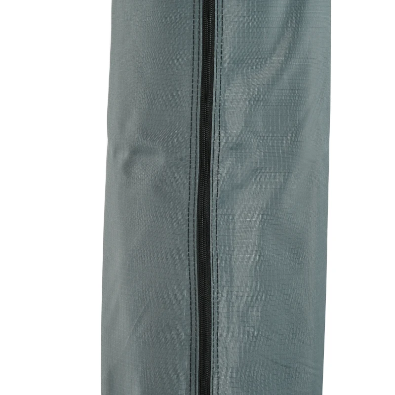 Outsunny Copertura per Ombrellone Impermeabile, Custodia Copri Ombrellone con Cerniera e Laccio, Grigio