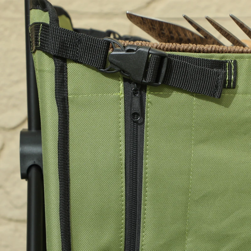 Outsunny Faltbarer Gartenwagen 130 L Transportwagen abnehmbare Tasche drehbarer Teleskopgriff 90 x 50 x 60 cm Schwarz