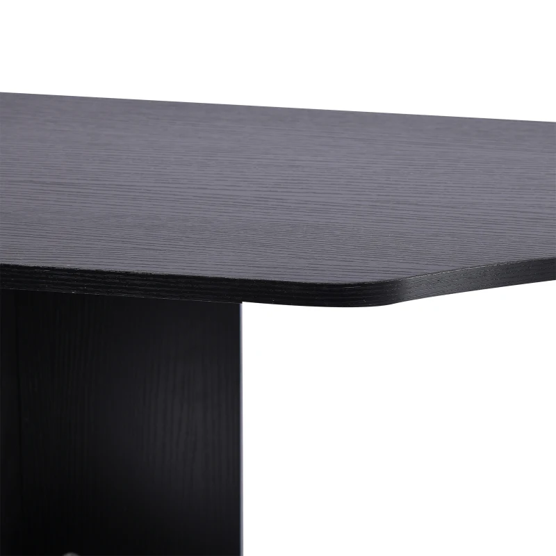 HOMCOM Computertisch mit Multimedia-Aufbewahrung Design mehrere Aufbewahrungsmöglichkeiten 137 L x 55 B x 92 H cm Schwarz und Weiß