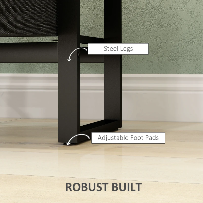 HOMCOM Industrial-Natural Bedside Table Set of 2 - Brown