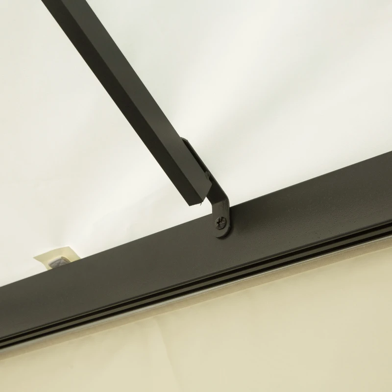 Outsunny Gartenpavillon Pavillon Barnum mit Doppel-Dach, Seitenwänden und abnehmbaren Moskitonetzen 4 x 3 m creme