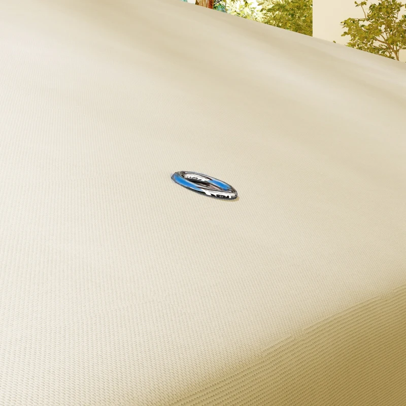 Outsunny Ersatzdach für Pavillon, Partyzelt, Ersatzdach, Polyester, 3 x 3 m, beige