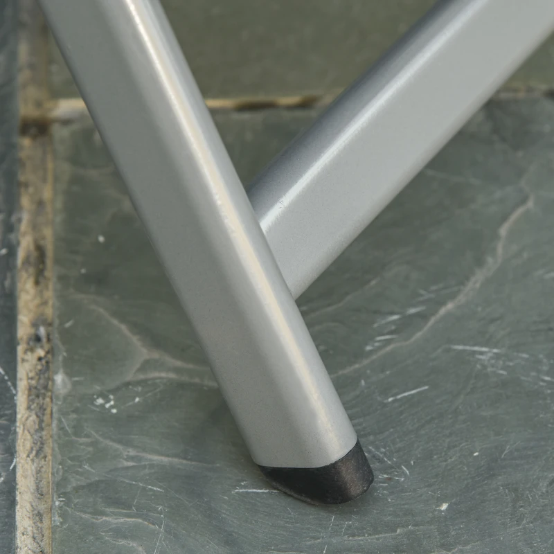 Outsunny Liegestuhl klappbar Sonnenliege mit verstellbarer Rückenlehne & Fußhocker in mehreren Positionen, schwarz