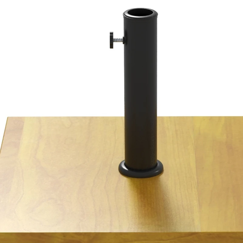 Outsunny Quadratischer Sonnenschirmständer - Betonfüllung, 25 kg Metallsockel mit 4 Rollen - Maße 45L x 45B x 36,5H cm