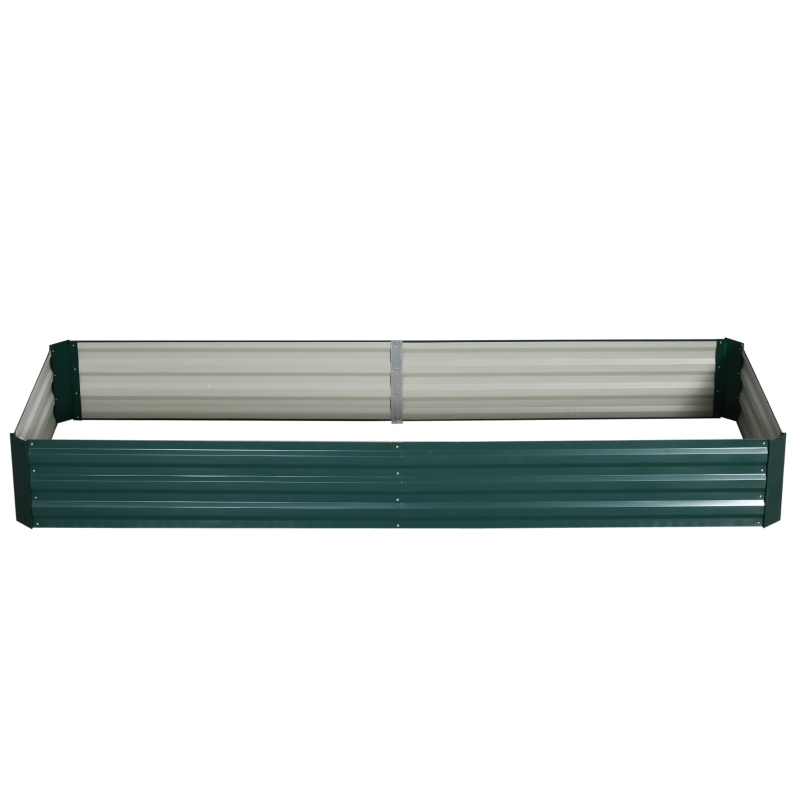 Outsunny Stahl-Hochbeet, offener Boden, einfacher Aufbau, 95L x 90,5B x 29,8H cm, Grün