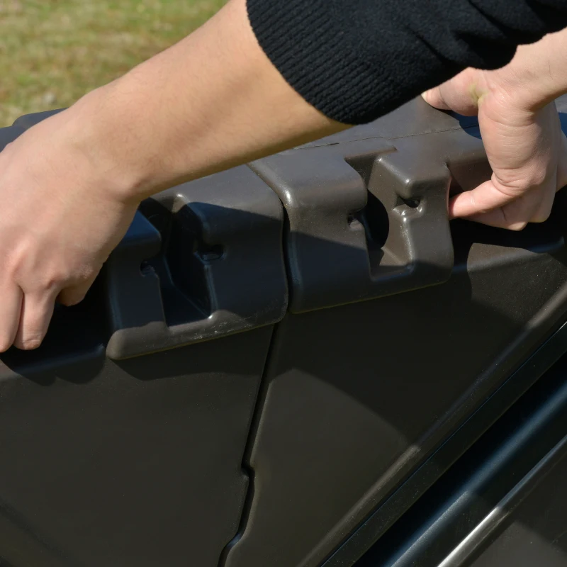 Outsunny Sonnenschirmständer für freischwingende Sonnenschirme, Abmessungen 88L x 88B x 19H cm HDPE Kaffee