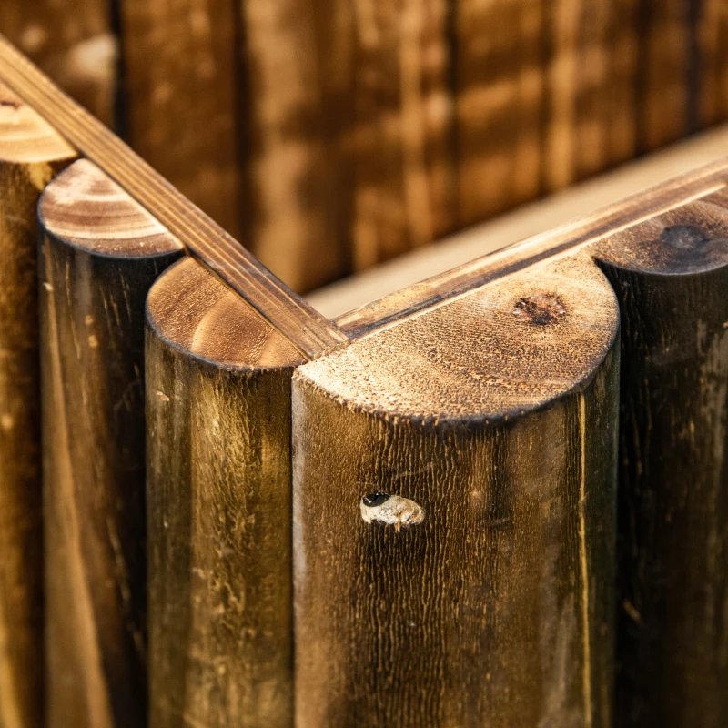 Outsunny Hochbeet Pflanzkasten Kräuterbeet Pflanzbeet Gemüse Blumenbeet Blumenkasten, Tannenholz 100x38,5x40 cm