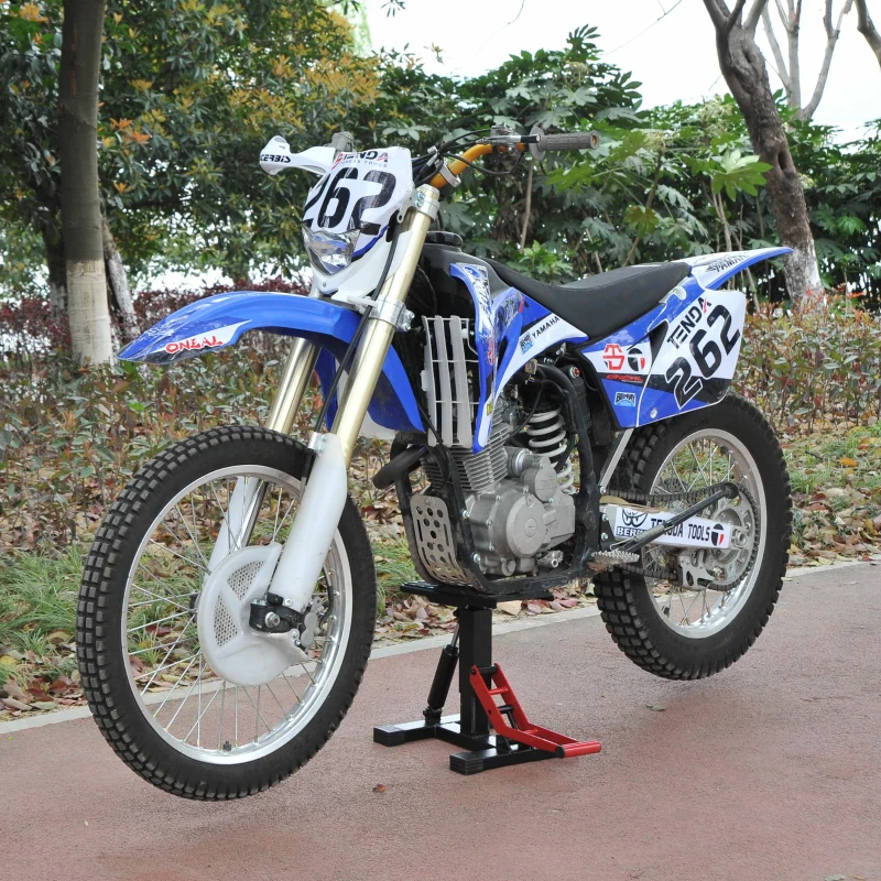 HOMCOM Universal verstellbarer Motorradständer Hydraulikheber Motorradständer Stoßdämpfer 150kg Tragfähigkeit