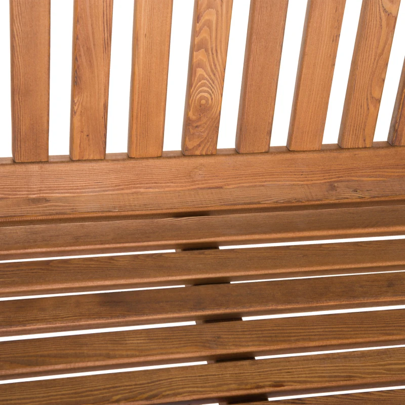 Outsunny 3-Sitzer Gartenliege mit wasserdichtem Dach 2 seitliche Ablagen 1,9L x 1,3B x 1,85H m Max. Belastung 360 kg Kiefernholz Grün